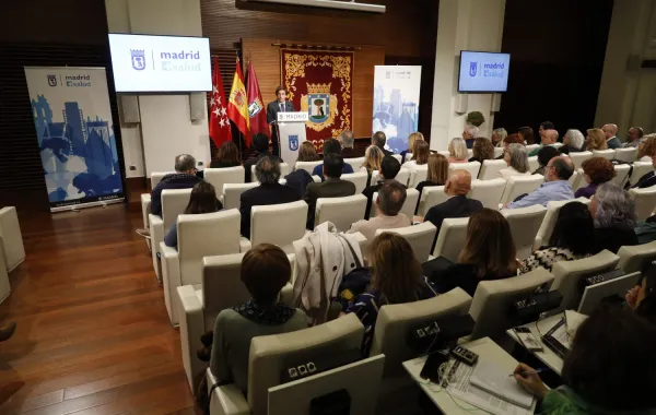 Foto de la presentacion del Ayuntamiento de Madrid de habitos saludables y salud publica