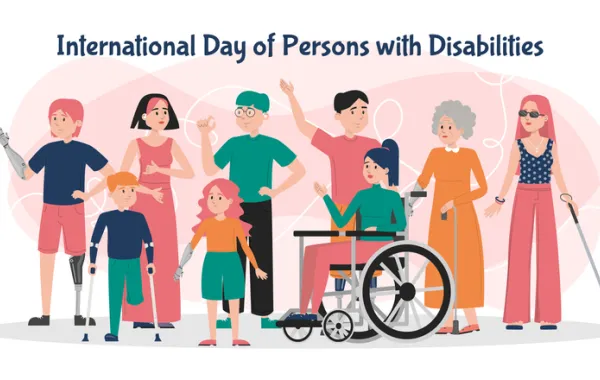 Foto del cartel sobre el dia internacional de personas con discapacidad