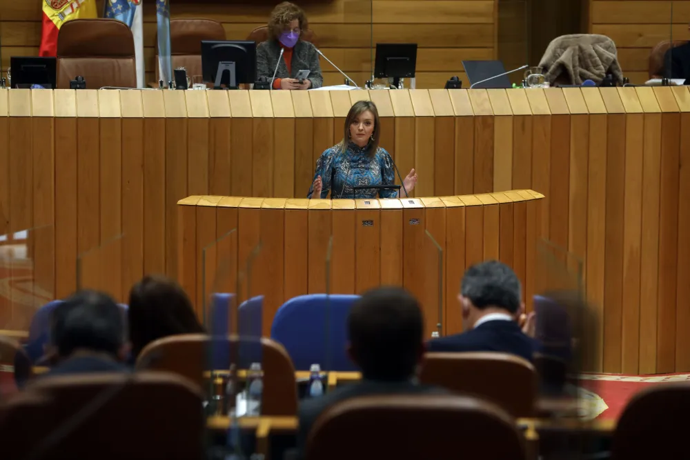 La consejera de Política Social de Galicia presentando el proyecto