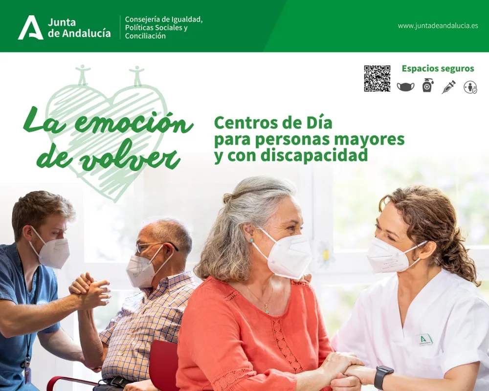 Foto del cartel de los centros de dia de andalucia