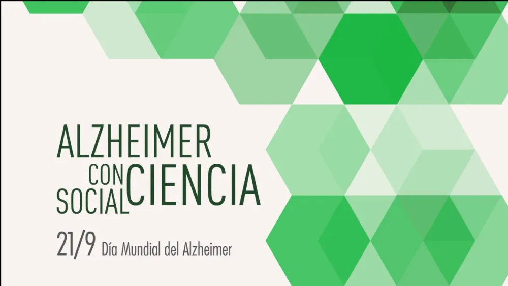 Foto del cartel del dia mundial del Alzheimer con el lema del 2018